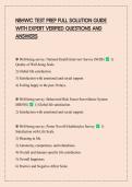 NBHWC TEST PREP FULL SOLUTION GUIDE WITH EXPERT VERIFIED QUESTIONS AND ANSWERS