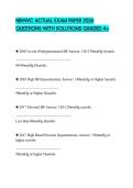 NBHWC ACTUAL EXAM PAPER 2026 QUESTIONS WITH SOLUTIONS GRADED A&plus;
