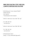 NBME CBSE EXAM FINAL STUDY GUIDE 2026 COMPLETE QUESTIONS AND SOLUTIONS