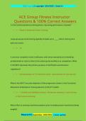 ACE Group Fitness Instructor Exam &vert; Questions & 100&percnt; Correct Answers