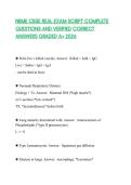 NBME CBSE REAL EXAM SCRIPT COMPLETE QUESTIONS AND VERIFIED CORRECT ANSWERS GRADED A&plus; 2026