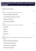 CPO Certification IFPO Questions well answered 2025&sol;2026