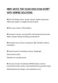 NBRC MOCK TMC EXAM 2026 EXAM SCRIPT WITH VERIFIED SOLUTIONS