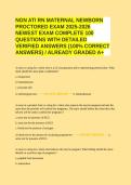 NGN ATI RN MATERNAL NEWBORN PROCTORED EXAM 2025-2026 NEWEST EXAM COMPLETE 100 QUESTIONS WITH DETAILED VERIFIED ANSWERS &lpar;100&percnt; CORRECT ANSWERS&rpar; &sol; ALREADY GRADED A&plus;  