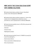 NBRC MOCK TMC EXAM 2026 EXAM SCRIPT WITH VERIFIED SOLUTIONS