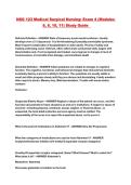 NSG 123 Medical Surgical Nursing&colon; Exam 4 &lpar;Modules 8&comma; 9&comma; 10&comma; 11&rpar; Study Guide 