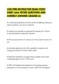 LIVE FIRE INSTRUCTOR EXAM STUDY SHEET 2026 TESTED QUESTIONS AND CORRECT ANSWERS GRADED A&plus;