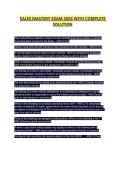 Sales Mastery Exam 2025 with complete solution