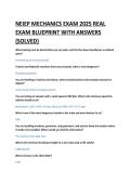 NEIEP MECHANICS EXAM 2025 REAL  EXAM BLUEPRINT WITH ANSWERS  &lpar;SOLVED&rpar;