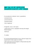 NBRC TMC CRT RRT CERTIFICATION EVALUATION EXAMS SET LATEST VERSION