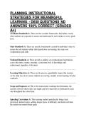 PLANNING INSTRUCTIONAL STRATEGIES FOR MEANINGFUL LEARNING - D658 QUESTIONS ND ANSWERS 100&percnt; CORRECT &lpar;GRADED A&plus;&rpar;