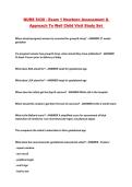 NURS 5430 - Exam 1 Newborn Assessment & Approach To Well Child Visit Study Set 