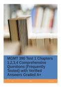 MGMT 390 Test 1 Chapters 1&comma;2&comma;3&comma;4 Comprehensive Questions &lpar;Frequently Tested&rpar; with Verified Answers Graded A&plus;