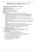 Biologie samenvatting vwo 6&colon; voeding en vertering &plus; omzetting&comma; opslag en uitscheiding