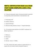 NBSTSA CERTIFICATION EXAM 2026 EXAM STUDY GUIDE COMPLETE Q AND A FULL SOLUTION