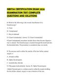 NBSTSA CERTIFICATION EXAM 2026 EXAMINATION TEST COMPLETE QUESTIONS AND SOLUTIONS