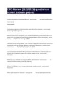 CPO Review &lpar;2025&sol;2026&rpar; questions n correct answers passed