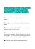 DATABASE SYSTEMS DESIGN IMPLEMENTATION AND MANAGEMENT ACTUAL EXAM 2026 QUESTIONS WITH SOLUTIONS GRADED A