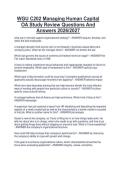 WGU C202 Managing Human Capital  OA Study Review Questions And  Answers 2026&sol;2027 
