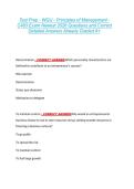 Test Prep - WGU - Principles of Management -  C483 Exam Newest 2026 Questions and Correct  Detailed Answers Already Graded A&plus; 