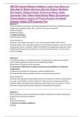 WGU D514 Analytical Methods of Healthcare Leaders Exam Review and Study Guide for Western Governors University Students &vert; Healthcare Data Analytics&comma; Statistical Analysis&comma; Performance Metrics&comma; Quality Improvement Tools&comma; Evidence-Based Decision-Making&comma; Oper