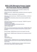 WGU C202 Managing Human Capital  OA Final Exam Review 2026&sol;2027