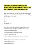 DAVIS EDGE CARDIAC PART 1 EXAM STUDY GUIDE 2026 COMPLETE QUESTIONS AND VERIFIED ANSWERS GRADED A&plus;