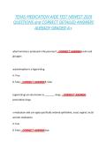 TEXAS MEDICATION AIDE TEST NEWEST 2026  QUESTIONS and CORRECT DETAILED ANSWERS  ALREADY GRADED A&plus; 