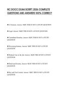 NC DOCC EXAM SCRIPT 2026 COMPLETE QUESTIONS AND ANSWERS 100&percnt; CORRECT