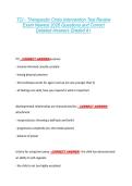 TCI - Therapeutic Crisis Intervention Test Review  Exam Newest 2026 Questions and Correct  Detailed Answers Graded A&plus; 