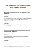 NSG 501 EXAM 2 - FALL 2022 QUESTIONS WITH CORRECT ANSWERS 