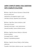 LMSW COMPLETE BUNDLE 2026 QUESTIONS WITH COMPLETE SOLUTIONS