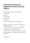 LMSW EXAM SCRIPT BUNDLE 2026 QUESTIONS WITH COMPLETE SOLUTIONS GRADED A&plus;