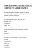 LMSW FINAL PAPER BUNDLE 2026 COMPLETE QUESTIONS AND VERIFIED SOLUTIONS