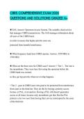 CBRS COMPREHENSIVE EXAM 2026 QUESTIONS AND SOLUTIONS GRADED A&plus;