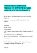 CCI CCT CERTIFIED CARDIOLOGIST TECHNOLOGIST CERTIFICATION EXAM 2026 QUESTIONS WITH SOLUTIONS GRADED A&plus;