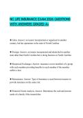 NC LIFE INSURANCE EXAM 2026 QUESTIONS WITH ANSWERS GRADED A&plus;