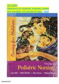 PRINCIPLES OF PEDIATRIC NURSING&colon; CARING FOR CHILDREN&comma; 7TH EDITION TEST BANK BY Jane W&period; Ball Ruth C&period; Bindler Kay Cowen Michele Rose Shaw&vert;&vert; ISBN-978-0134257013&vert;&vert; ALL CHAPTERS