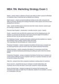 MBA 706&period; Marketing Strategy Exam 1&period; Questions with Solutions