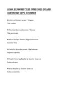 LOMA EXAMPREP TEST PAPER 2026 SOLVED QUESTIONS 100&percnt; CORRECT