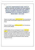 OAR FOR JURISPRUDENCE EXAM -STATE OF OREGON&sol; MHACBO INFORMATION EXAM NEWEST 2026 ACTUAL EXAM QUESTIONS AND CORRECT DETAILED ANSWERS &lpar;VERIFIED ANSWERS&rpar; ALL ANSWERED &lbrace;50 Q & A&rcub; ALREADY GRADED A&plus; &vert; BRAND NEW&excl; &vert; 100&percnt; PASS