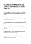 LOMA ACTUAL EXAMINATION TEST 2026 COMPLETE QUESTIONS AND SOLUTIONS GRADED A&plus;