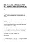 LORD OF THE FLIES ACTUAL EXAM PAPER 2026 QUESTIONS WITH SOLUTIONS GRADED A&plus;