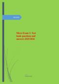 Micro Exam 3&colon; Test  bank questions and  answers 2025&sol;2026
