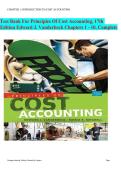 Test Bank For Principles Of Cost Accounting&comma; 17th Edition Edward J&period; Vanderbeck Chapters 1 - 10&comma; Complete