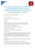 RCA Indiana State Jurisprudence Test NEWEST Actual Exam 2026&sol;2027 &vert; Study Guide with Complete Questions & Verified Answers &vert; Graded A&plus; &vert; Pass Guaranteed - A&plus; Graded