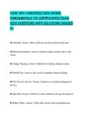 CDW 110V CABOODLE DATA MODEL FUNDAMENTALS 170 CERTIFICATION EXAM 2026 QUESTIONS WITH SOLUTIONS GRADED A&plus;
