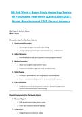 NR 548 &ndash; Week 4 Exam&comma; 2026&sol;2027 &ndash; Study Guide Key Topics for Psychiatric Interviews with Questions and Correct Answers