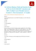 Ivy Software Business Math and Statistics Exam ACTUAL EXAM 2026&sol;2027 &vert; Questions and 100&percnt; Verified Correct Detailed Answers &vert; Graded A&plus; &vert; Pass Guaranteed - A&plus; Graded
