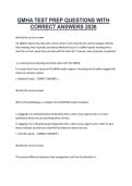 MHACBO - QMHA 1 Exam Questions with 100&percnt; Correct Answers &vert; Latest Version &lpar;2026&rpar; Expert Verified